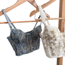 Dámská krajková podprsenka s vyšívaným vzorem a prodlouženým střihem polyester elastan nylon lycra akryl spodní prádlo pro nošení 4