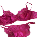 Dámská krajková souprava podprsenka a kalhotky s hladkým povrchem elastan polyester pro každodenní nošení spodní prádlo 5