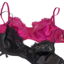 Dámská krajková souprava podprsenka a kalhotky s hladkým povrchem elastan polyester pro každodenní nošení spodní prádlo 8