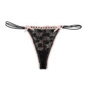 Dámská krajková tanga s květinovým vzorem a ozdobnými mašličkami sexy spodní prádlo na každodenní nošení 1