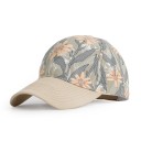 Dámska kšiltovka com estampado floral Boné de baseball em algodão com folhas tropicais e aba de uma só cor Para circunferência da cabeça de 55 a 60 3