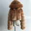 Damska kurtka zimowa ze sztucznego futra P1481 14