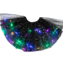 Dámska LED svietiaca tylová sukňa 40 cm Mini baletná sukňa s hviezdnou potlačou Vrstvená tutu sukne na batérie CR2032 Karnevalový doplnok 3