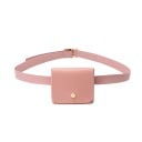 Dámska ledvinka na opasok z PU kože Malá kapsička s klopou a zlatým gombíkom Nastaviteľný pás so zlatou prackou 10 x 2,5 x 9 cm 1