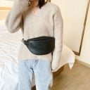 Dámska ledvinka z PU kože v tvare polmesiaca Hlavný oddiel na zips Široký nastaviteľný popruh Cez pás aj crossbody 27 x 13 x 7 cm 7