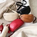 Dámska ledvinka z PU kože v tvare polmesiaca Hlavný oddiel na zips Široký nastaviteľný popruh Cez pás aj crossbody 27 x 13 x 7 cm 8