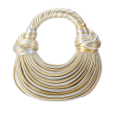 Dámská luxusní nudlová kabelka 25 x 10 x 27 cm Lanové vázání Elegantní městská taška Umělá kůže polyester Stylový doplněk 1