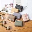 Dámska malá peňaženka s potlačou listov a kovovým rámovým zapínaním Chlopeň cez prednú stranu PU kože a polyester 10,5 x 8,5 x 3 cm 6