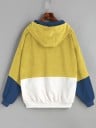 Dámská manšestrová bunda s kapucí Volný střih s barevnými bloky Zapínání na patentky Kapsy s klopou Stažené manžety Bavlna a polyester 19