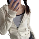 Dámská mikina na zip s kapucí a kapsami Jednobarevná mikina z měkkého polyesteru Pohodlný volnočasový svršek 5 Dámská mikina na zip s kapucí a kapsami Jednobarevná mikina z měkkého polyesteru Pohodlný volnočasový svršek 5