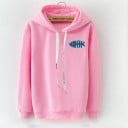 Dámská mikina s kapucí a malým barevným motivem na hrudi Dlouhý rukáv Široké šňůrky v kapuci Žebrované manžety a lem Polyester 23