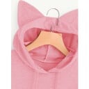 Dámska mikina s mačacími ušami na kapucni Potlač I'm a cat Klokaní vrecko Sťahovacia šnúrka Dlhý rukáv Žebrované lemy Bavlna a polyester 13