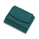 Dámska mini peňaženka z pravej kože Sklápací kompaktný tvar s chlopňou Zrnitý povrch Prešité okraje Rozmery 10 x 7 x 3 cm Do vrecka 7