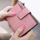 Dámska mini peňaženka z umelej kože 12 x 2 x 9,8 cm Mincovník na zips Přihrádky na karty a bankovky Zapínacie poutko a okénko na doklad 4