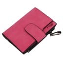 Dámská mini peněženka z umělé kůže 12 x 2 x 9,8 cm Mincovník na zip Přihrádky na karty a bankovky Zapínací poutko a okénko na doklad 5