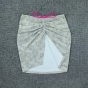 Damska mini spódnica do kostiumu kąpielowego z rozporkiem z przodu Marszczony środek ze sznurkiem Całopowierzchniowy nadruk Elastyczny poliester 2