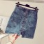 Damska mini spódniczka jeansowa z zamkiem 1