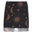 Dámska mini sukňa s potlačou Mesiaca a Slnka 1