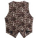 Damska modna kamizelka w leopardzim wzorze Wycięcie w kształcie V Zapięcie na guziki Stylowa kamizelka z lekkiego poliestru Elegancki zwierzęcy design 6