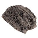 Dámska multifunkčná čiapka s otvorom na cop Lze nosiť aj ako nákrčník Spadnutý strih s čipkovým vzorom Polyester Obvod hlavy 52 až 60 cm 1
