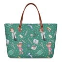 Dámska neoprenová kabelka do ruky s potlačou lekárov a zdravotných sestier Bodkovaný vzor Dve uši 21 cm Rozmery 39 x 29 x 11,5 cm 5