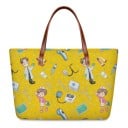Dámska neoprenová kabelka do ruky s potlačou lekárov a zdravotných sestier Bodkovaný vzor Dve uši 21 cm Rozmery 39 x 29 x 11,5 cm 3