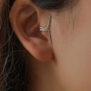 Dámská ozdobná manžeta na ucho ear cuff Otevřený tvar pro nasazení na okraj boltce Bižuterní kov se zirkony nebo imitacemi perel 29