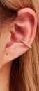 Dámská ozdobná manžeta na ucho ear cuff Otevřený tvar pro nasazení na okraj boltce Bižuterní kov se zirkony nebo imitacemi perel 41