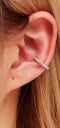 Dámska ozdobná manžeta na ucho ear cuff Otvorený tvar pre nasadenie na okraj boltca Bižutérny kov so zirkónmi alebo imitáciami perál 42
