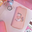 Dámská peněženka na zip s potiskem jednorožce Podlouhlý tvar Hravé barevné motivy Materiál PU kůže a polyester Rozměry 20 x 10 x 2,5 cm 10
