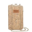 Dámská peněženka přes rameno z umělé kůže s kovovým řetízkem 60 cm Rámové zapínání Povrch s korkovým vzhledem 19 x 11 x 5 cm 14