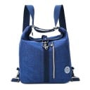 Dámská plátěná kabelka a batoh 2v1 29 x 32 x 18 cm Taška přes rameno s kapsou na zip vpředu Kovové karabiny Plátno a polyester 9