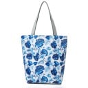 Dámská plátěná taška s potiskem listů monstery Prostorný shopper se dvěma šedými uchy 27 x 38 x 11 cm Plátno a polyester Délka ucha 27 cm 5