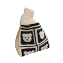 Dámská pletená kabelka s motivem a podšívkou 20x35 cm polyester bavlna kabelka do ruky na každodenní nošení a věci 2