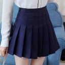 Dámska plisovaná mini sukňa v japonskom štýle Letná skládaná sukňa so zapínaním na boku Krátky strih nad kolená Polyester 11