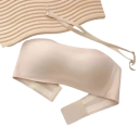 Dámska podprsenka bez ramienok hladký tvar polyester spandex pružný materiál bezešvé prevedenie pre šaty a topy 4