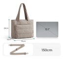 Dámská polstrovaná taška přes rameno crossbody kabelka 31 x 25 x 12 cm 9,3 l polyester s pouzdrem na notebook 13,1 palce do školy i práce 6