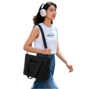Dámská polstrovaná taška přes rameno crossbody kabelka 31 x 25 x 12 cm 9,3 l polyester s pouzdrem na notebook 13,1 palce do školy i práce 14