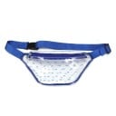 Dámská průhledná ledvinka z PVC fólie Hlavní oddíl na zip Barevně lemované okraje Nastavitelný popruh se sponou 32 x 8 x 15 cm 3