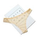 Dámská průhledná síťovaná tanga s ozdobnými vlnkovými okraji jemné sexy spodní prádlo na každodenní nošení univerzální velikost 5