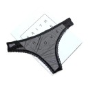 Dámská průhledná síťovaná tanga s ozdobnými vlnkovými okraji jemné sexy spodní prádlo na každodenní nošení univerzální velikost 1