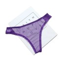 Dámská průhledná síťovaná tanga s ozdobnými vlnkovými okraji jemné sexy spodní prádlo na každodenní nošení univerzální velikost 2