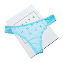 Dámská průhledná síťovaná tanga s ozdobnými vlnkovými okraji jemné sexy spodní prádlo na každodenní nošení univerzální velikost 4