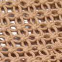 Dámska sieťovaná plážová taška z bavlny Uzlovaný vzor z bavlnených šnúr Ucha zo zviazaných šnúr Otvorená taška do ruky 33 x 27 cm 5