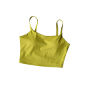 Dámská sportovní podprsenka s tenkými ramínky a tvarovaným předním dílem nylon spandex pro fitness běh cvičení a trénink 4