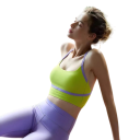 Damska sportowa souprawa z legginsami i sportowym biustonoszem, nylon, spandex, wygodna i stylowa do fitnessu i ćwiczeń 6