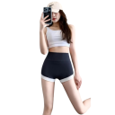 Damska sportshorts Med resår Enfärgad Design Text suncomely på baksidan Polyester Lätt funktionell passform för löpning fitness 2