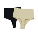 Dámská stahovací tanga G-string s vysokým pasem Tvarující spodní prádlo pro stažení bříška Pružný materiál z nylonu a spandexu 3