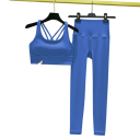 Dámska súprava legíny a športová podprsenka, jednobarevné, spandex, nylon 7