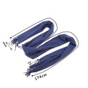 Damska szala 174 x 33 cm Jednobarwna kaszmirowa i poliestrowa szala z frędzlami Ciepla miekkia elegancka zimowa ozdoba Stylowa wygodna szala do codziennego noszenia 2